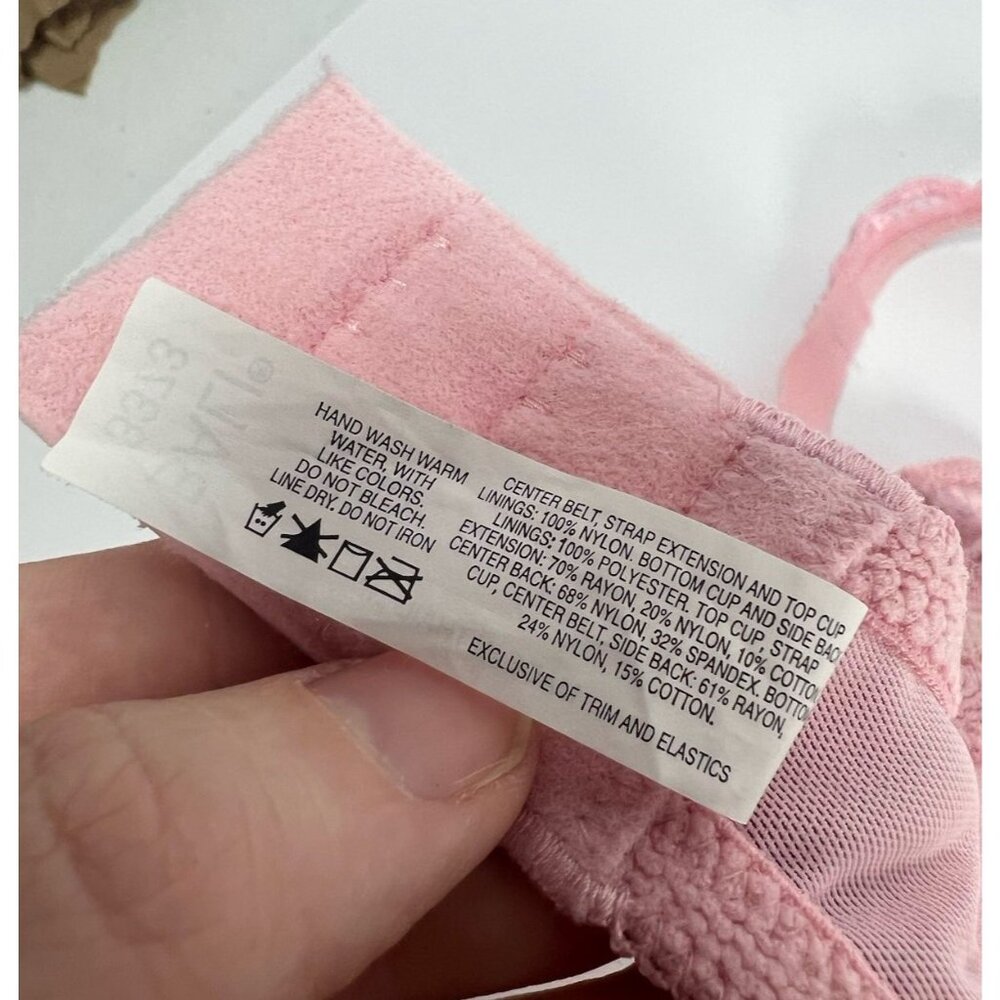 Vintage Bali Matching Bra Underwear Set Pink 3373 Lace 36DD 31” Waist Panties - Picture 3 of 7
